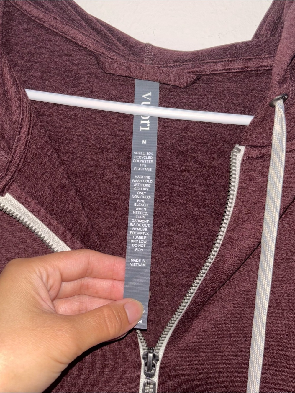 NWT Vuori Halo Performance Hoodie 2.0 Ruby Heather - Picture 6 of 7